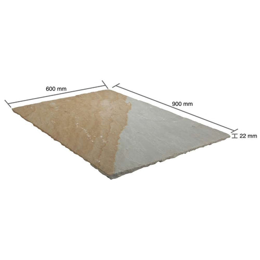 Indian York Riven Sandstone 600x900 Paving Slabs