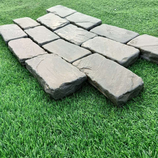 Kandla Grey Tumbled Sandstone 100X200 Block Setts