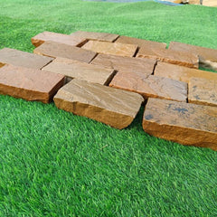 Rippon Buff Riven Sandstone 100X200 Block Setts