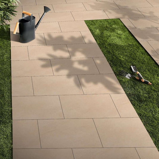 Hammerstone Beige 600x900 Outdoor Porcelain Paving