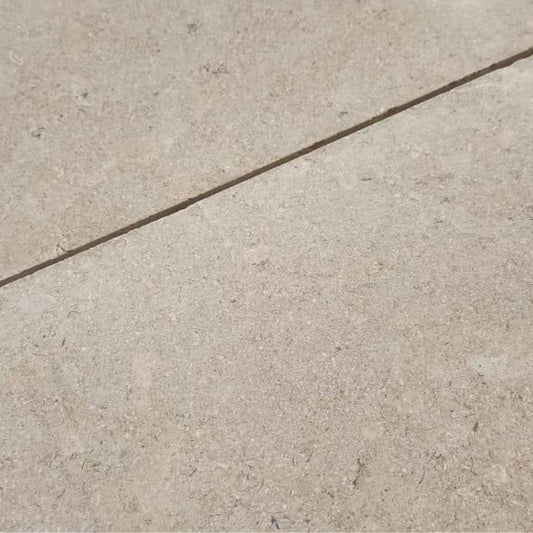 Sahara Pearl Tumbled Limestone Mixed Patio Paving Slabs