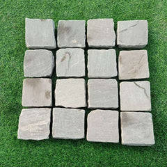 Kandla Grey Tumbled Sandstone 100X100 Square Setts