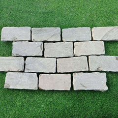 Kandla Grey Tumbled Sandstone 100X200 Block Setts