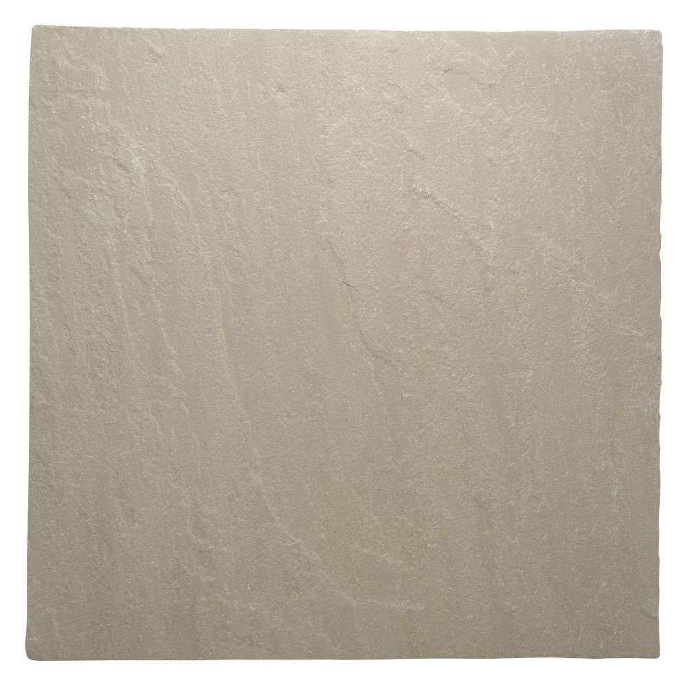 Raj Green Riven Sandstone 600x600 Paving Slabs