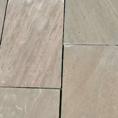 Raj Green Riven Sandstone 600x900 Paving Slabs