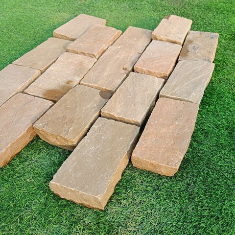 Rippon Buff Riven Sandstone 100X200 Block Setts