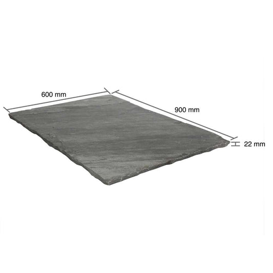DEMO OOS Sagar Black Riven Sandstone 600x900 Paving Slabs
