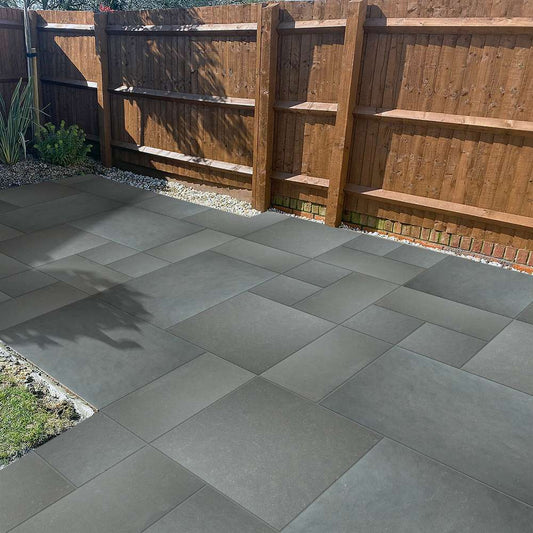 Kota Blue Riven Limestone Mixed Patio Sawn Edged Paving Slabs