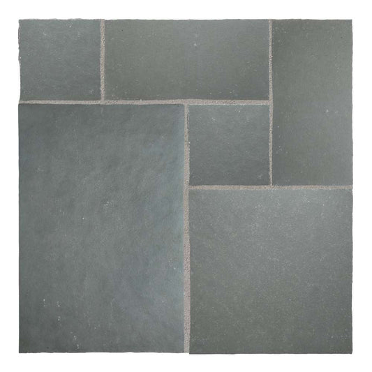 Kota Blue Riven Limestone Mixed Patio Paving Slabs