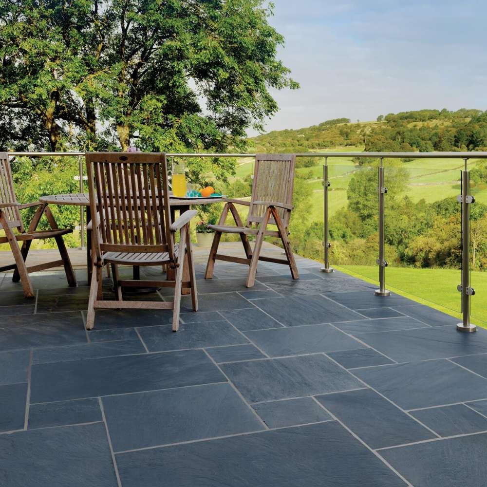 Black Slate 600x900 Paving Slabs