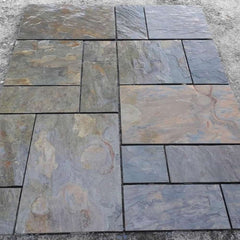 Rustic Slate Mixed Patio Paving Slabs