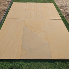 Fossil Mint Smooth Sandstone 600x1200 Sawn Edged Paving Slabs