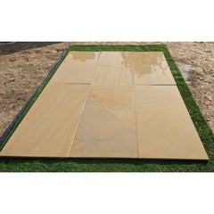 Fossil Mint Smooth Sandstone 600x1200 Sawn Edged Paving Slabs