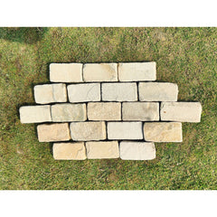 Fossil Mint Tumbled Sandstone 100X200 Block Setts