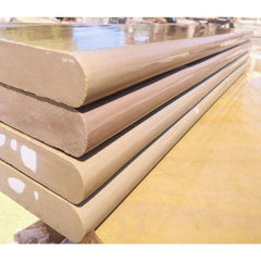 Raj Green Riven Sandstone 900x400x40 Sawn Edged One Long Side Bullnose Steps