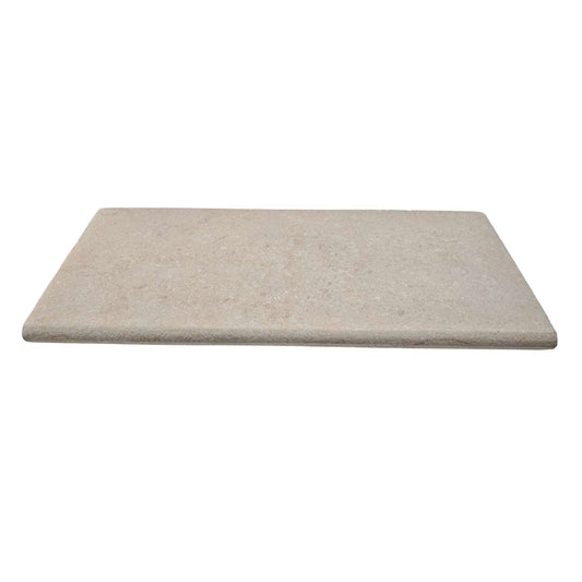 Sahara Beige Tumbled & Acid Washed Limestone 400x900x40 Bullnose Steps