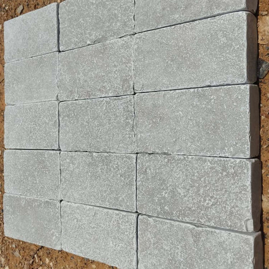 Tandur Grey Tumbled Sandstone 100X200 Block Setts